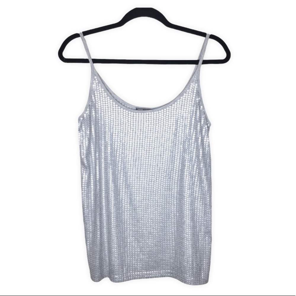Vince Gray Silver Sequin Cami Tank‎ Top
